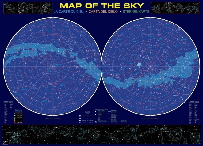 EUROGRAPHICS Puzzle Mapa Nebo 1000 Dielikov
