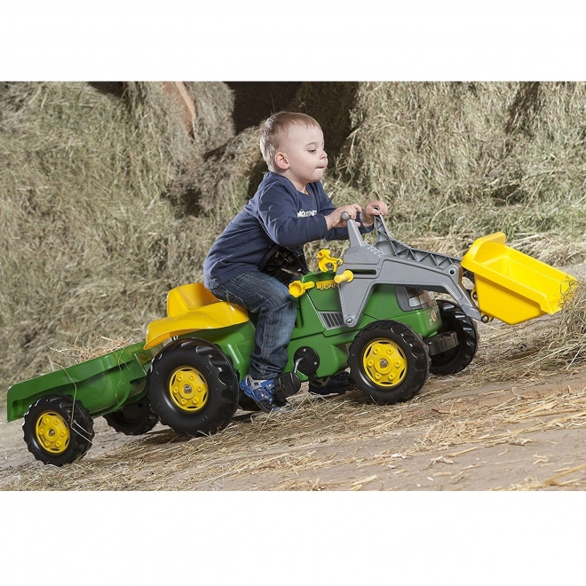 Traktor na pedále Rolly Toys John Deere so lyžicou a prívesom