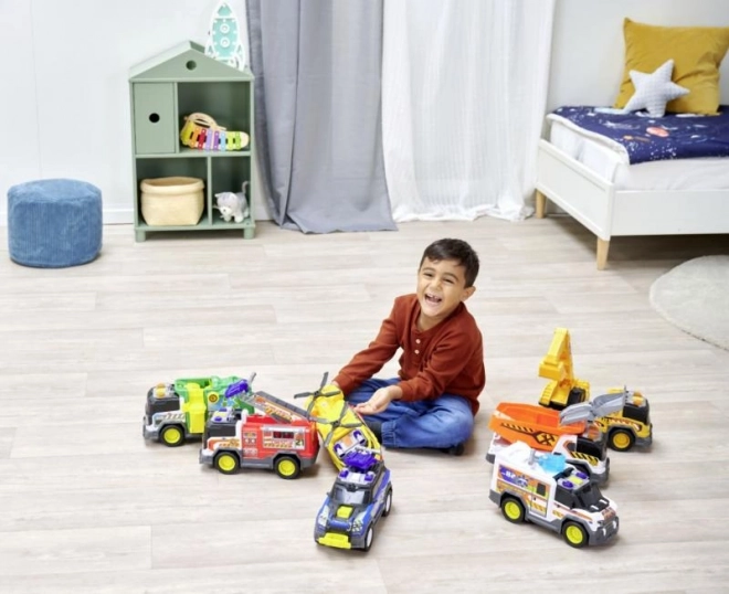 Zelené smetiarske auto 30 cm