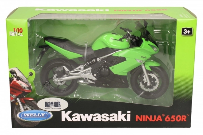 Motorka Kawasaki Ninja 650R 1:10 Zelená