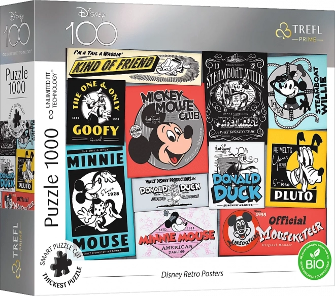 Trefl Puzzle Disney 100 rokov: Retro plagáty, 1000 dielikov