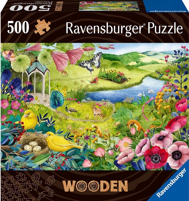 Drevené puzzle Divoká záhrada 500 dielikov