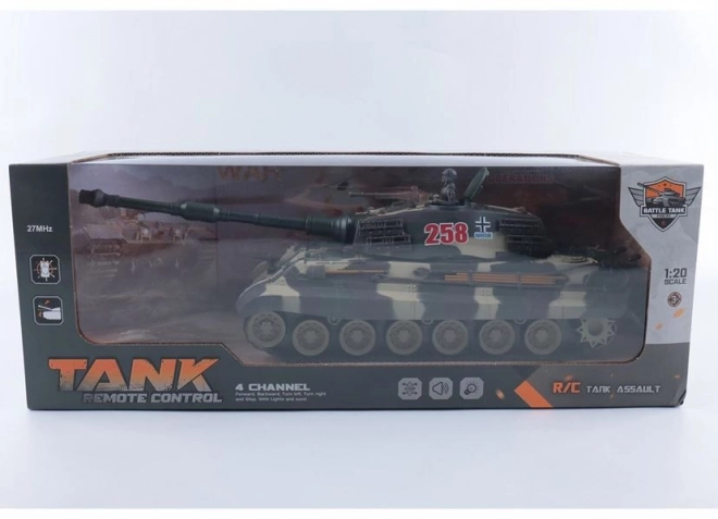 Tank na diaľkové ovládanie so svetlom a zvukom
