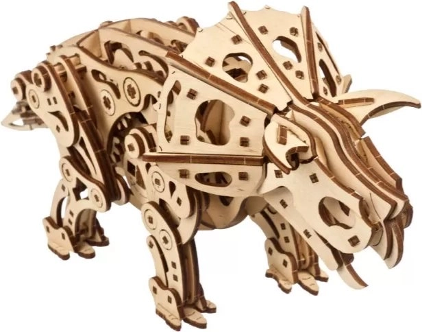 Ugears 3D drevené mechanické puzzle Triceratops