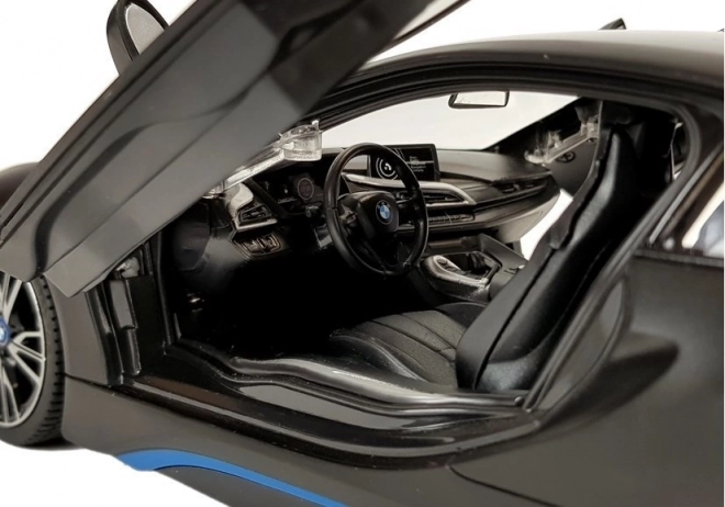 Auto R/C BMW i8 Rastar 1:14 čierne automatické dvere