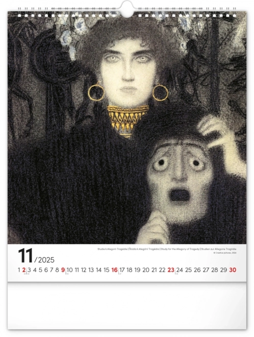 Nástenný kalendár Gustav Klimt 2025