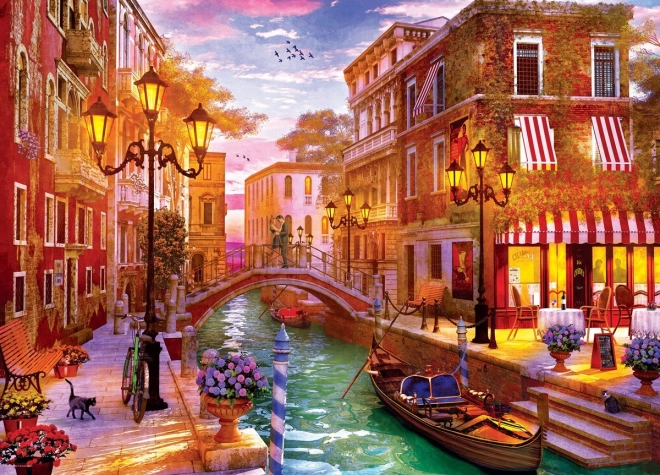 Puzzle Západ slnka nad Benátkami 1000 dielikov