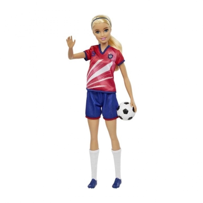 Barbie futbalistka červený dres