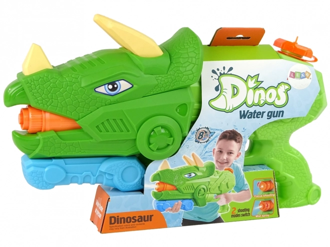 Vodná pištoľ Dinosaur Triceratops 1330 ml zelená