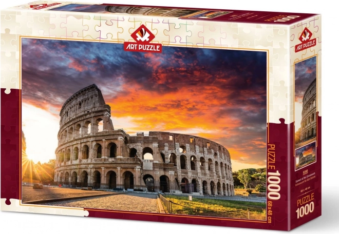 Puzzle Západ slnka pri Koloseu 1000 dielikov