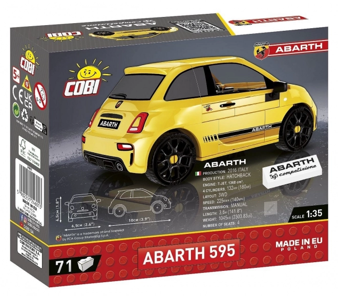 Model auta Abarth 595 Competizione - stavebnica COBI