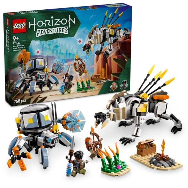 Lego Horizon Aloy a Varl proti krabohyzdu a kliešťozubu