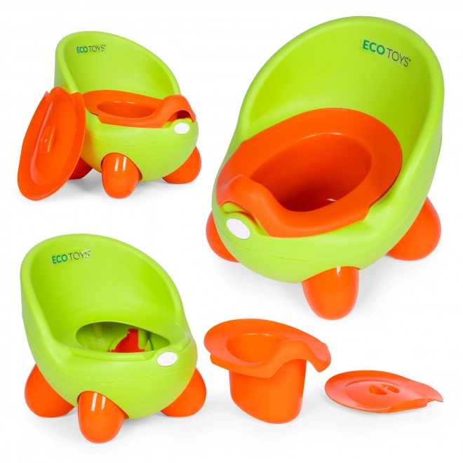 Detský nočník ECOTOYS so zeleným odnímateľným vložkom