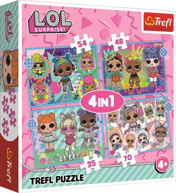 Trefl puzzle Lol Surprise: Zoznámte sa s bábikami 4v1