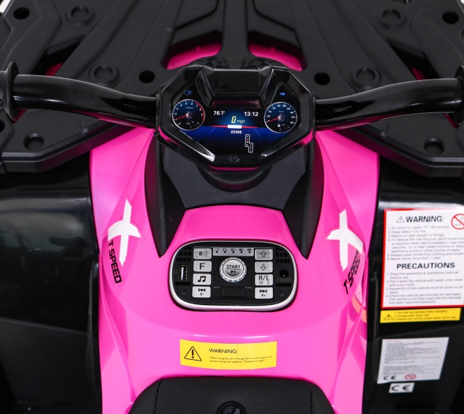 Štvorkolka XT-Speed pre deti Ružová + 4x4 + EVA + Pomalý štart + Rádio MP3 + LED dióda