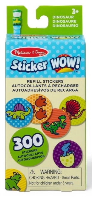 Sada 300 náhradných nálepiek Dinosaur pre Sticker WOW!