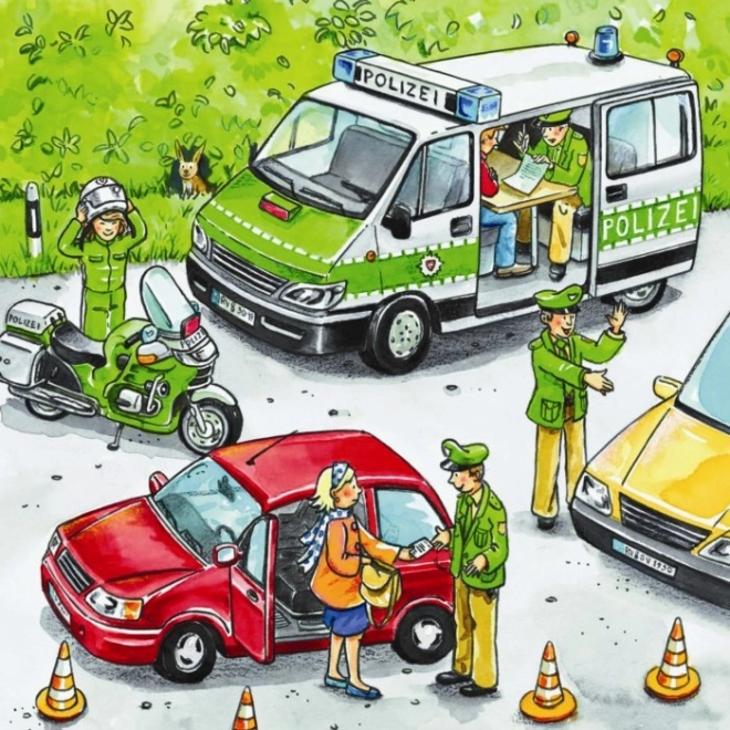 Puzzle Policajná akcia 3x49 dielikov