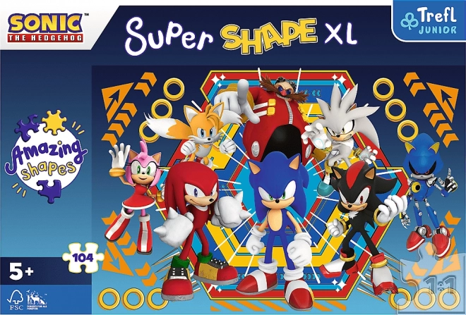 Puzzle Ježko Sonic Super Shape XL 104 ks