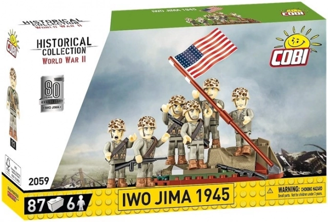 Kocky Vztyčenie Vlajky na Iwo Jime 1945 - 87 dielikov