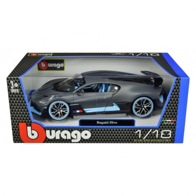 Bburago 1:18 TOP Bugatti Divo Grey