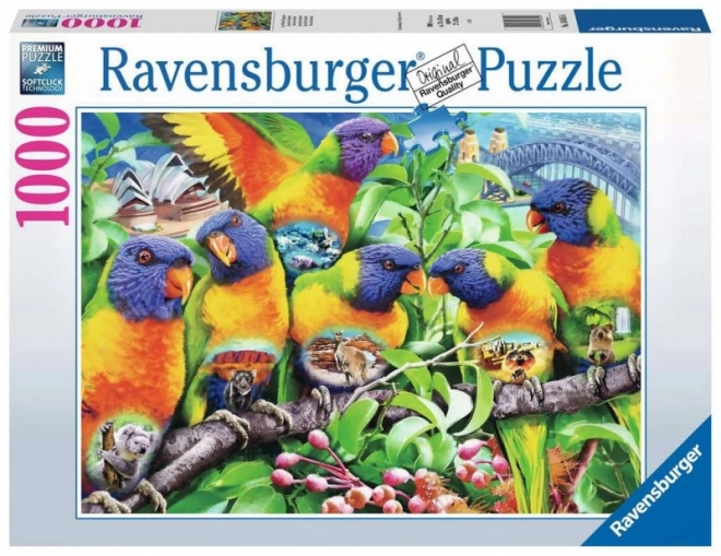 Ravensburger Puzzle Zem Papagájov 1000 Dielikov