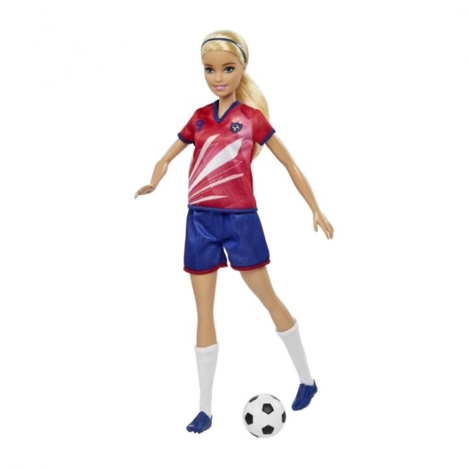 Barbie futbalistka červený dres