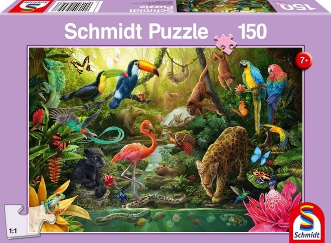 Puzzle Obyvatelia džungle 150 dielikov