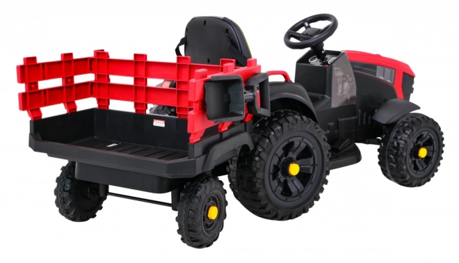 Titánový traktor s prívesom Červený