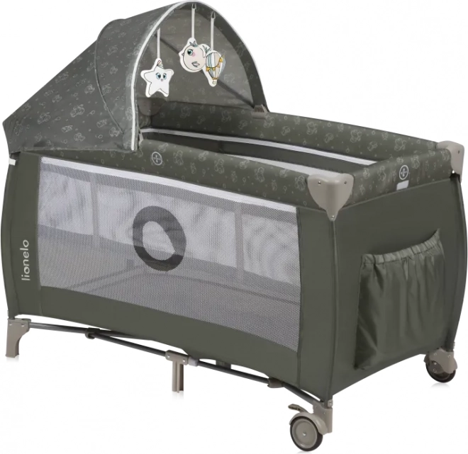 Cestovná postieľka Lionelo Sven Plus Beige Olive
