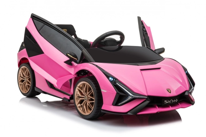 Lamborghini SIAN detské auto na batériu s ovládačom – Ružové