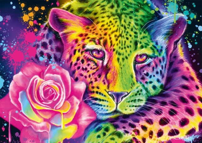 Puzzle Neon Leopard