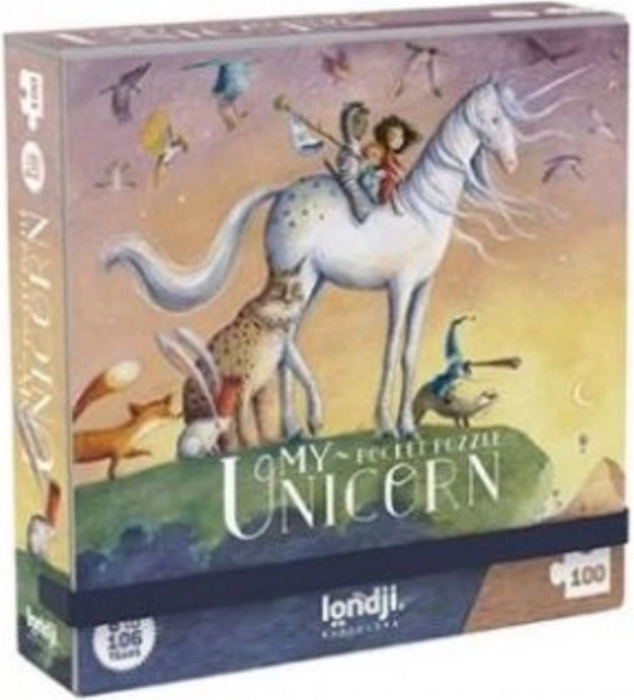 Londji vreckové puzzle Jednorožec - 100 ks