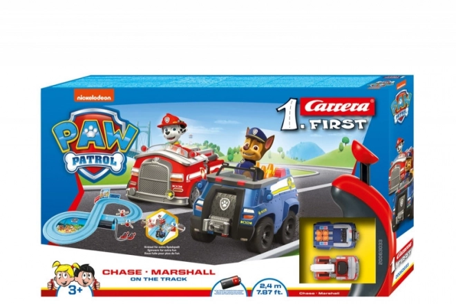 Pretekárska dráha na batérie Paw Patrol On the Truck 2,4m