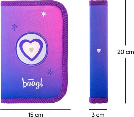 Školský Set BAAGL Airy Kone Srdce