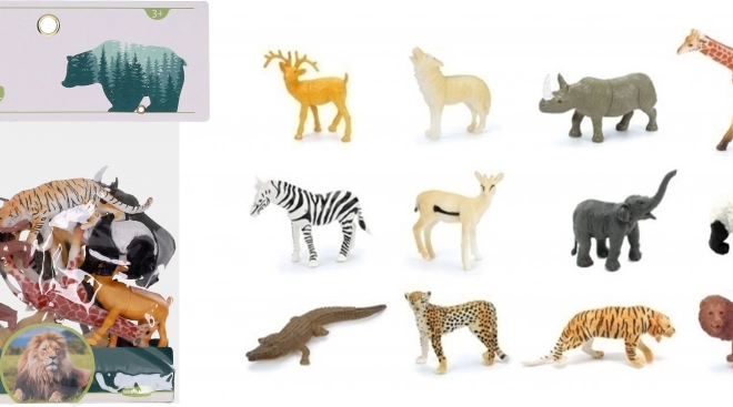 Set figúrok divokej zveri 12 ks