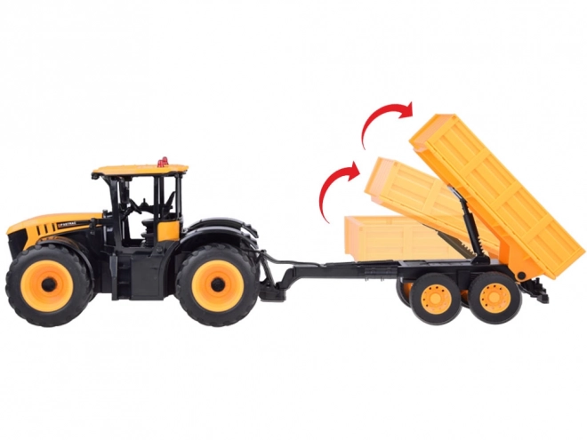 Jcb traktor s prívesom na diaľkové ovládanie