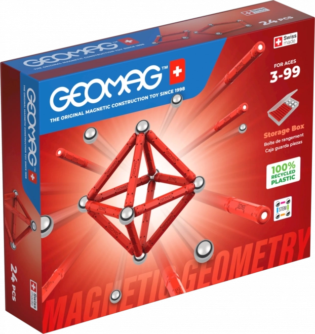 Magnetická stavebnica Geomag Geometria 24 dielov