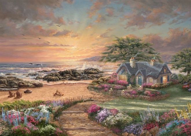 Puzzle Chalúpka na pobreží 1000 dielikov