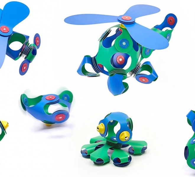Clixo magnetické stavebnice Crew pack zeleno-modré