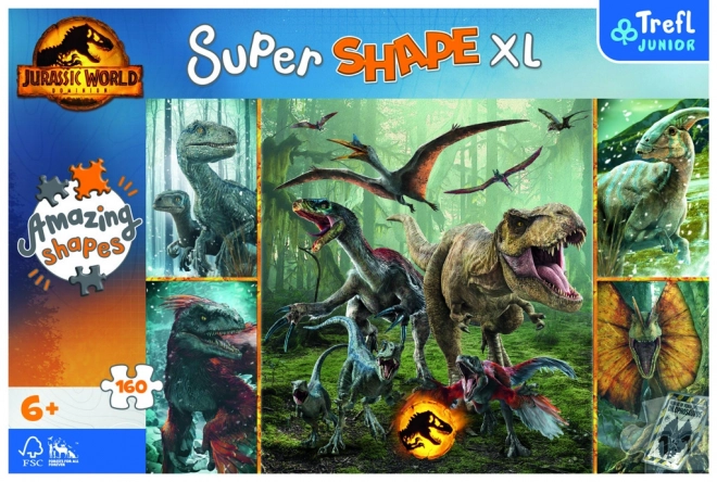 Trefl Puzzle Super Shape XL Jurský svet: Neobvyklí dinosaury 160 dielikov