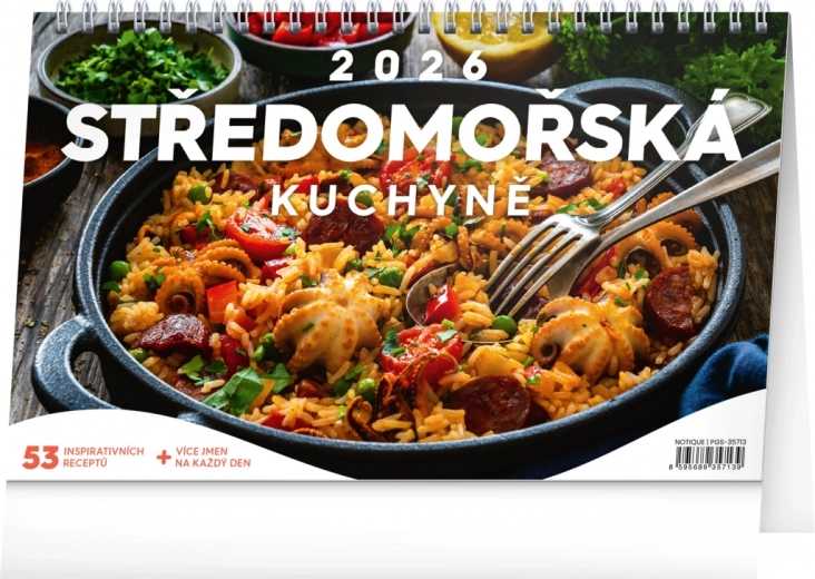 Stolový kalendár Stredomorská kuchyňa 2026