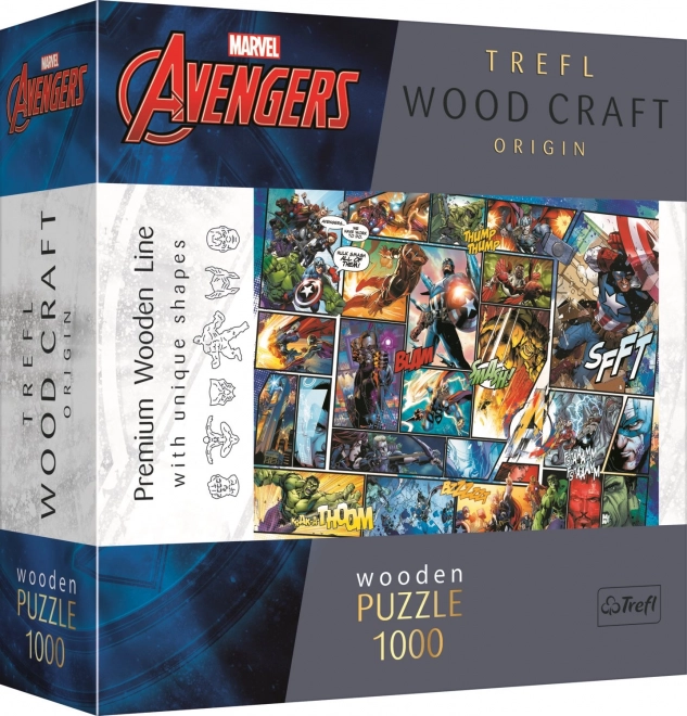 Drevené puzzle Marvel Avengers 1000 dielikov