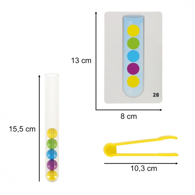 Vzdelávacie puzzle - farebné montessori guľôčky