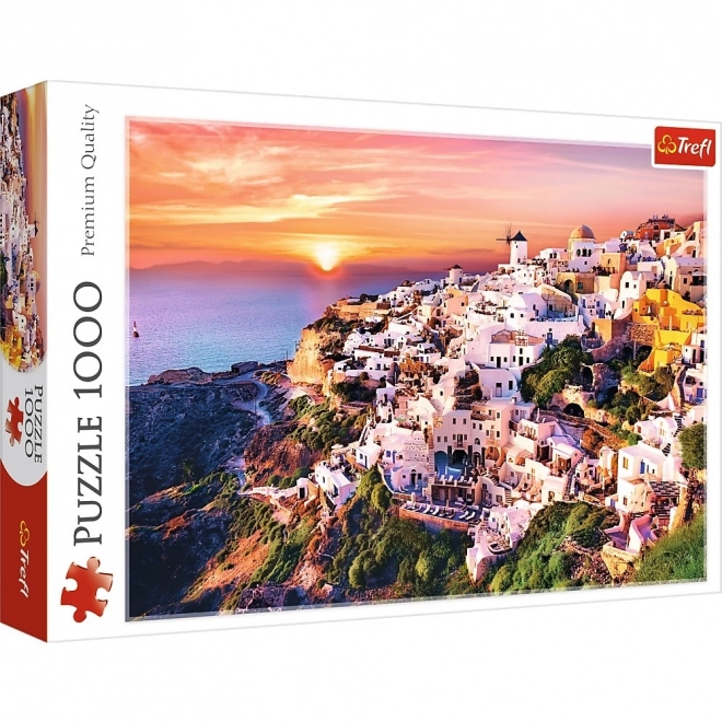 Puzzle 1000 dielikov západ slnka nad Santorini