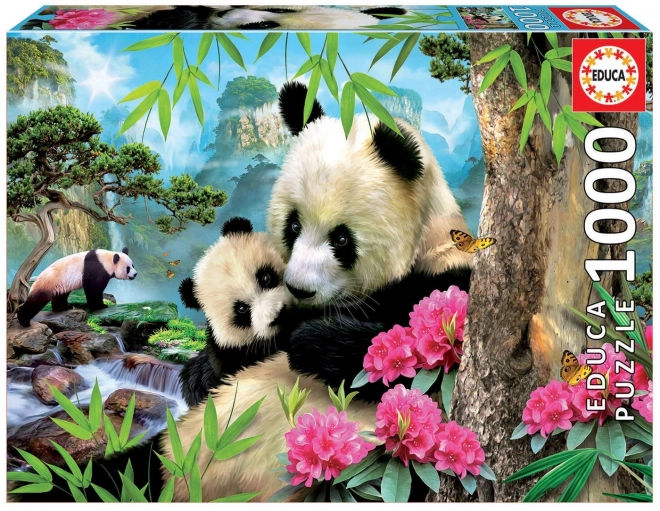 Puzzle panda s mláďaťom 1000 dielikov