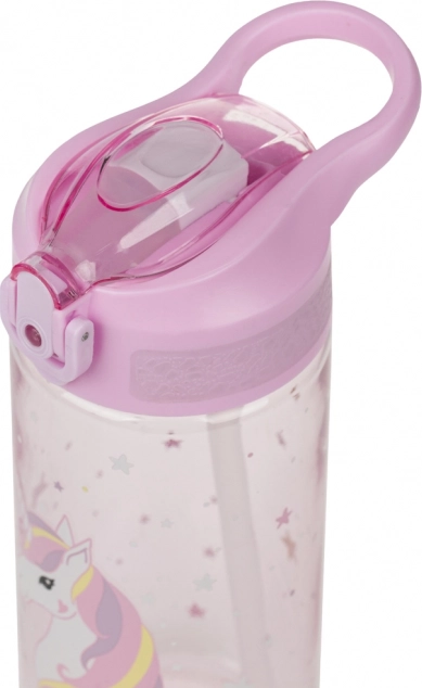 Tritanová fľaša na pitie so slamkou Rainbow Unicorn 500 ml