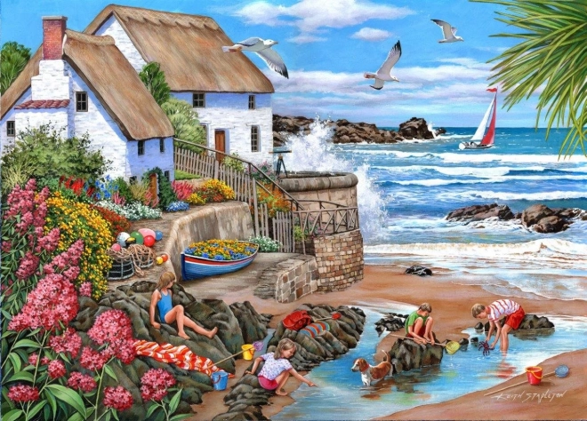 Puzzle Chata na pobreží 1000 dielikov