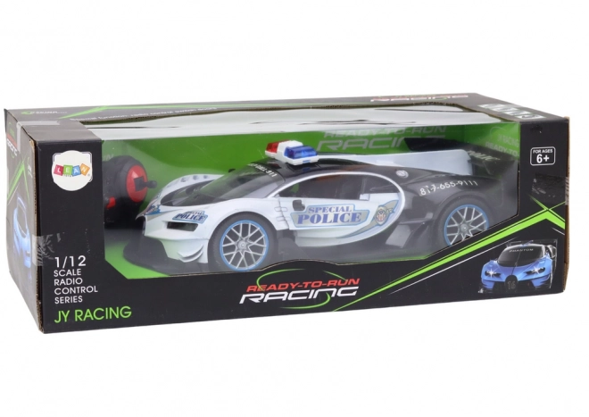 Auto RC Policajné 1:12 Biele