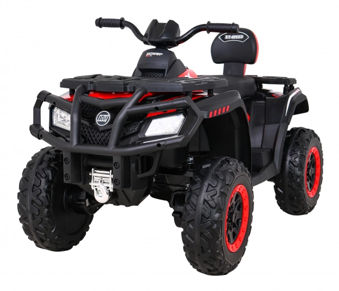Štvorkolka XT-Speed pre deti Červená + 4x4 + EVA + pomalý štart + rádio MP3 + LED dióda