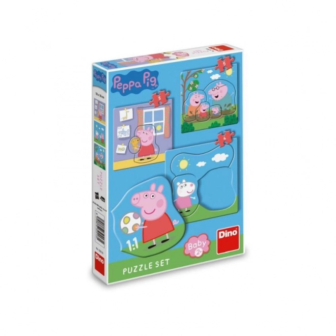 Rodina Prasiatka Peppy - Puzzle set 3-5 ks